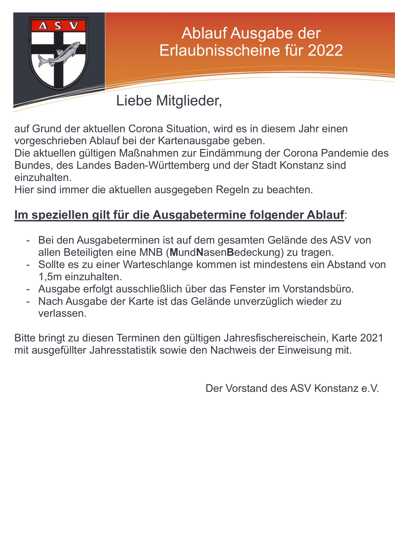 Ablauf Ausgabe Angelkarten 2022